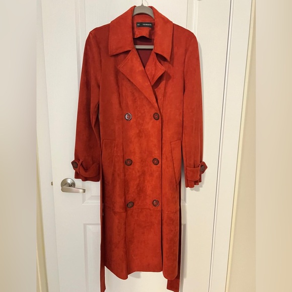 Sfera Collection Vibrant Orange Trench Coat - Picture 2 of 10